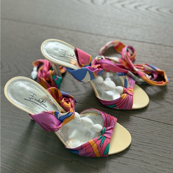 Emilio Pucci Multicolor Strappy Sandals - Picture 14 of 15